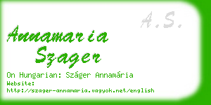 annamaria szager business card