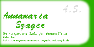 annamaria szager business card